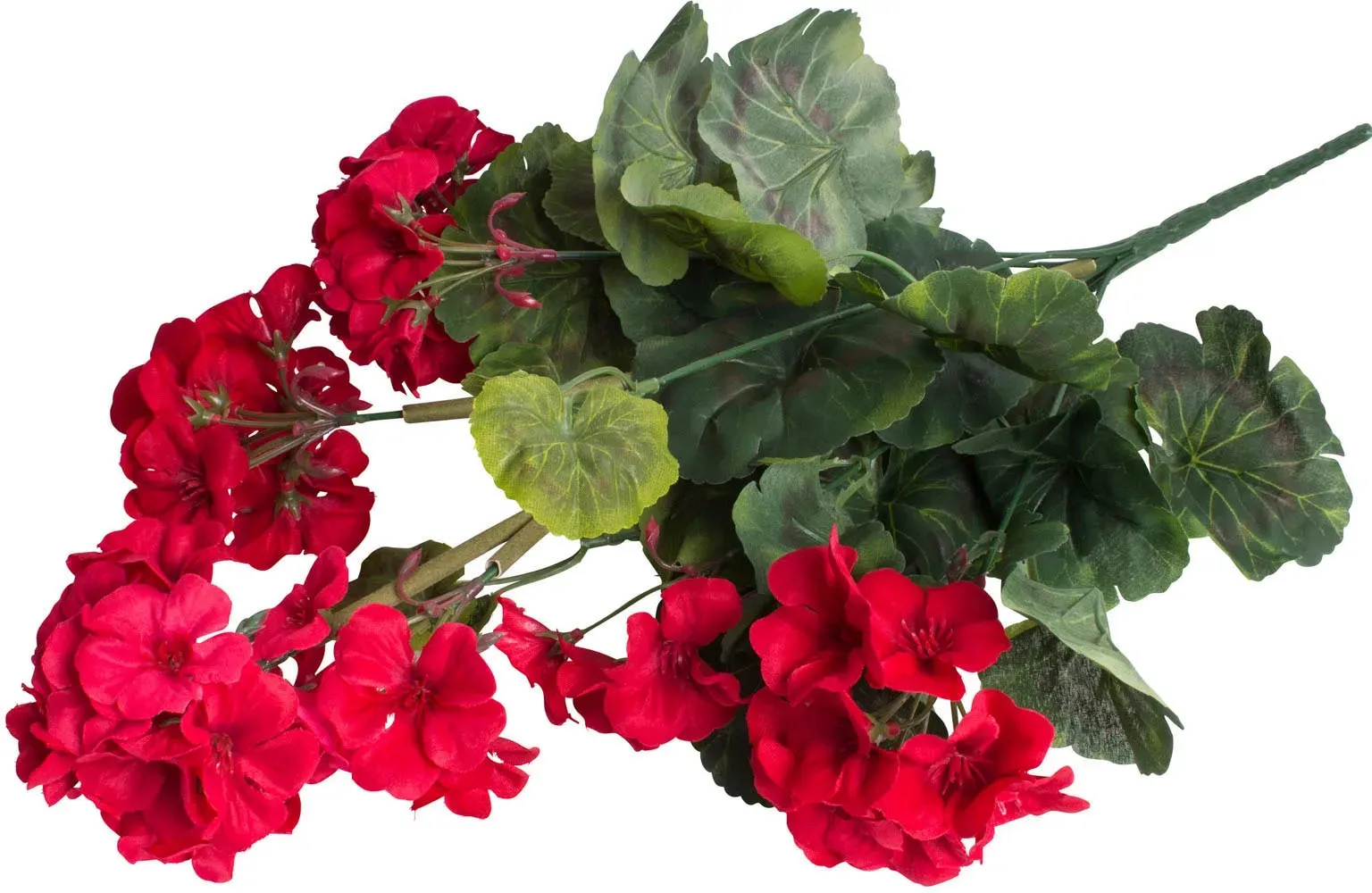 Kunstblume BOTANIC-HAUS "Geranie mit 9 Stielen", rot, B:25cm H:47cm T:25cm Ø:25cm, Kunststoff, Kunstpflanzen