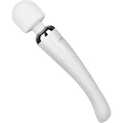 Massager mit Silikonkopf, 29,5 cm, weiß | silber