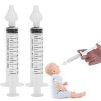Spritze Baby Nasenspüler, 2 Stück 10 ml Silikon Baby Nasendusche, Säuglinge Kinder Nasenreiniger Spülgerät