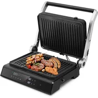 Costway Kontaktgrill Sandwichmaker bis 230°C, Tischgrill 5 Modi, Elektrogrill