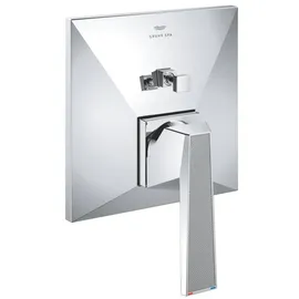 Grohe Allure Brilliant Private Collection Einhand-Wannenbatterie, Rändelstruktur, Unterputzmontage, 24425000, Farbe: Chrom