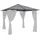 Konifera Pavillon-Ersatzdach 300 x 300 cm Grau/Transparent