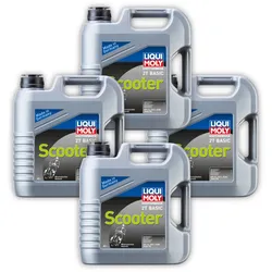 4x 4L LIQUI MOLY 1237 Motorbike 2T Basic Scooter Street Motoröl Motor Öl Roller