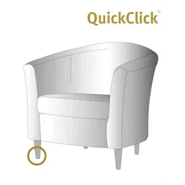 QuickClick Wagner QuickClick® Filzgleiter Möbelgleiter Stuhlgleiter 4er-Set zum Anschrauben - 4X Basis+Schraube+Gleiteinsatz austauschbar - Wollfilz Ultrasoft - Durchmesser Ø 30 mm - Made in DE - 15808600