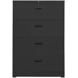 vidaXL Aktenschrank Anthrazit 90x46x134 cm Stahl