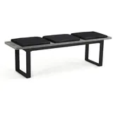 B&D home Essbank LEA, mit Sitzkissen, Metallgestell, ohne Rückenlehne, in 120 oder 160cm grau 160 cm x 45 cm x 40 cm