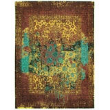 Morgenland Teppich »VINTAGE MANHATTAN«, rechteckig, Handarbeit Viskose Shabby, Wohnzimmer, goldfarben