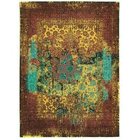 Morgenland Teppich »VINTAGE MANHATTAN«, rechteckig, Handarbeit Viskose Shabby, Wohnzimmer, goldfarben