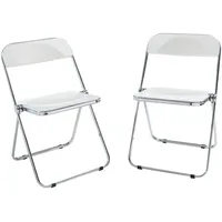 [en.casa] Klappstuhl Pornainen 2er Set Weiß