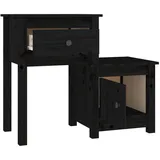 vidaXL Nachtschrank 79,5 x 38 x 65,5 cm Schwarz