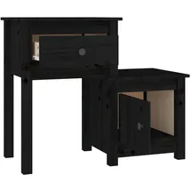 vidaXL Nachtschrank 79,5 x 38 x 65,5 cm Schwarz