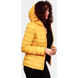 Marikoo Damen modische Steppjacke Übergangsjacke mit großer Kapuze Lucy