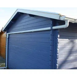 Kunststoff Dachrinnen Ergänzungsset für einseitige Entwässerung (Max. Abstand der Dachseiten: 400cm)-weiß
