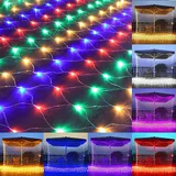 Ollny 3X2M 200 LED Lichterkette für Büsche Garten Zimmer Balkon Weihnachtsbeleuchtung... -