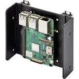 Renkforce DIN-Rail-Halterung Passend für (Entwicklungskits): Raspberry Pi®, Arduino, Banana Pi zur Hutschienenmontage Schwarz