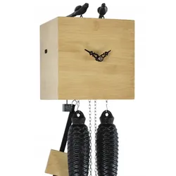 Romba -Kuckucksuhr modern Massivholz mechanisches 8-Tage Laufwerk 16cm- BB33-11