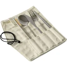 Eco Brotbox - ECO Besteckset Outdoor creme