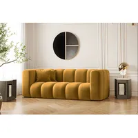 Kaiser Möbel Sofa Couch, Zweisitzer-Sofa Grand Modular Stoff Haga und Salvador, Bequem, modular, viele Farben gelb