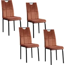 Hti-Living Stuhl Denton Velvet Braun