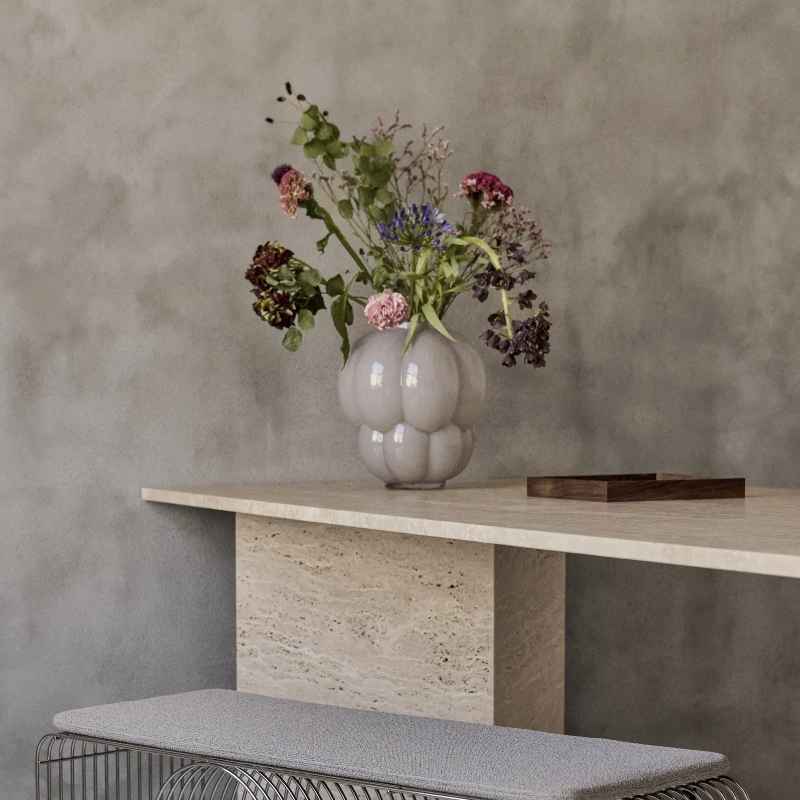 Vasen AYTM, Uva, Grau, für Wohnzimmer, Glas, Design - 22