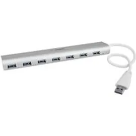 Startech StarTech.com 7 Port kompakter USB 3.0 Hub mit Kabel - Silver -