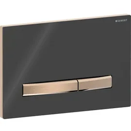 Geberit Sigma50 Betätigungsplatte eckig rotgold/schwarz