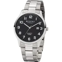 REGENT - F-1564 - Armbanduhr - Herren - Silber/Schwarz