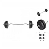 vidaXL Hantelset mit Curlstange 30kg Set Hantel Scheiben