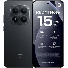 Xiaomi Redmi Note 15 Pro 5G 8 GB RAM 512 GB Black