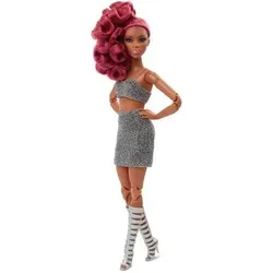 MATTEL HCB77 Voll bewegliche Barbie Signature Looks Puppe (rote Haare)