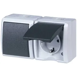 REV Ritter REV Komplett Schalter/Steckdosen Kombination AquaForm Hellgrau 0510231777 1St.