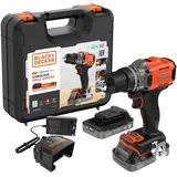 Black & Decker Black & Decker, Bohrmaschine + Akkuschrauber, Black&Decker Akku-Bohrschrauber 18V 2x2Ah,2G,Kof BCD382D2XK (Akkubetrieb)