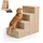 Relaxdays Hundetreppe Faltbar mit Stauraum 4 Stufen Beige 40 cm x 70 cm x 65 cm