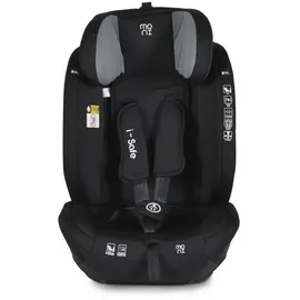 Moni Kindersitz i-Size i-Safe (76-150cm) Isofix, Top Tether, 13-fach verstellbar grau