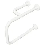 Brillantbad BELP Stützgriff Links Eisen Weiß mit Abdeckung 235x380x516 mm, 120 kg Traglast für Bad & WC >> zum Bohren