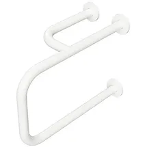 Brillantbad BELP Stützgriff Links Eisen Weiß mit Abdeckung 235x380x516 mm, 120 kg Traglast für Bad & WC >> zum Bohren