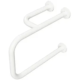 Brillantbad BELP Stützgriff Links Eisen Weiß mit Abdeckung 235x380x516 mm, 120 kg Traglast für Bad & WC >> zum Bohren