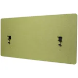 Proregal Akustik-Tischtrennwand HxBxT 60x120x2 cm Doppelwandig Stoff Grün Büro-Sichtschutz Schreibtisch Pinnwand