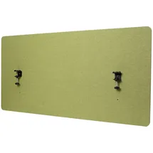 Proregal Akustik-Tischtrennwand HxBxT 60x120x2 cm Doppelwandig Stoff Grün Büro-Sichtschutz Schreibtisch Pinnwand