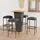 vidaXL Gartenbar Set 5-tlg. Grau