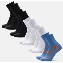 Danish Endurance Quarter Pro Sportsocken 5er Pack Schwarz/Weiß/Blau/Orange 43-47