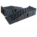 PKW-Rampe 1 Paar Kunststofframpe 7t Schwerlast-Laderampe Wohnwagen-Hebebühne Verladerampe, Hebebühne bis 170 mm Schwarz