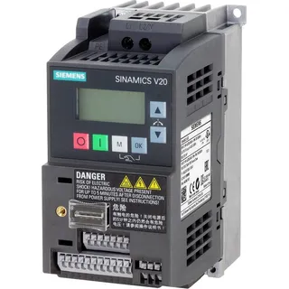 Siemens SINAMICS v20 1ac200-240v -10/+10% 47-63hz rated power 0.55kW