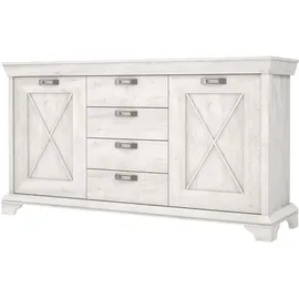 Die Möbelfundgrube Sideboard 178 x 96 x 48 cm Pinie Weiß