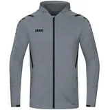 Trainingsjacke mit Kapuze steingrau/schwarz L