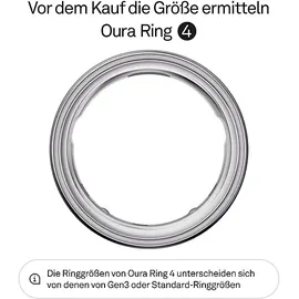 Oura Ring 4, Größe 14, Silver, Smart