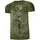 RUSTY NEAL T-Shirt RUSTY NEAL, Herren, Gr. S, grün (khaki), 100% Baumwolle, bedruckt, normal, Rundhals, Shirts T-Shirt, mit coolem Allover-Print