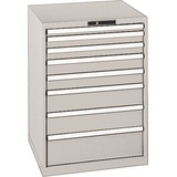 Schubladenschrank H1000xB717xT725mm grau/grau 8 Schubl.Vollauszug,KeyLock