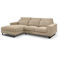 xonox Eckcouch Polyester L-Form 3-Sitzer Beige