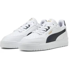 Puma Shuffle Downtown Herren Weite M Weiß/Marineblau/Gold 40